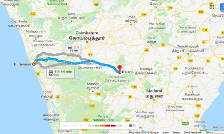Distance Between Guruvayoor To Palani