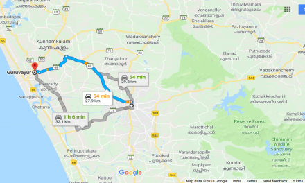 Thrissur To Guruvayur Distance