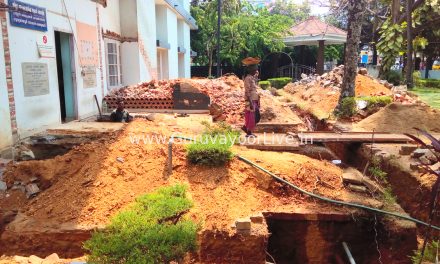 നഗരസഭ ലൈബ്രറിയുടെ പുതുക്കിപ്പണിയൽ ജോലികൾ പുരോഗമിക്കുന്നു