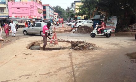 അവസാനഘട്ട പണികളുമായി പടിഞ്ഞാറേനട അഴുക്കുചാൽ പുനർപ്രവർത്തനം